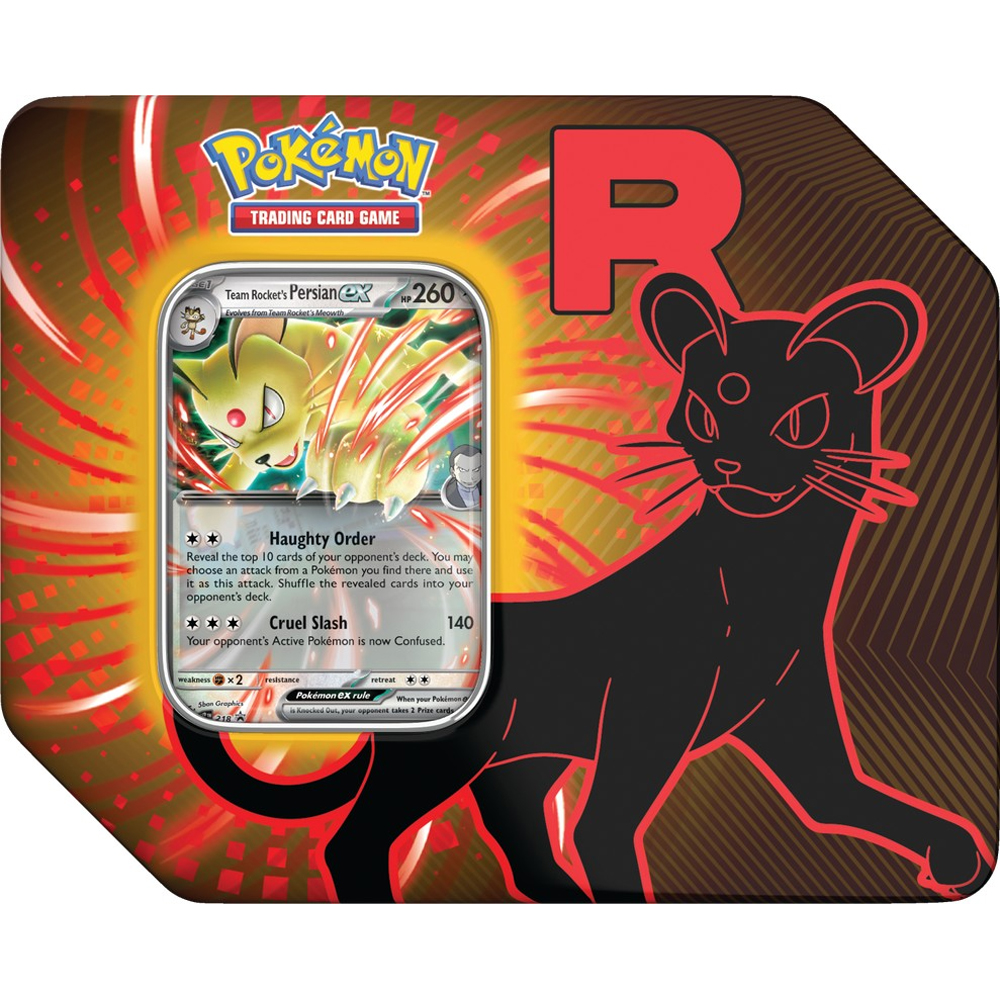 Pokemon Sealed Team Rocket Tin Persian